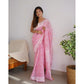 NEW LIGHT PINK LAKHANAVI WEAVING WORK WITH BADLA ZARI