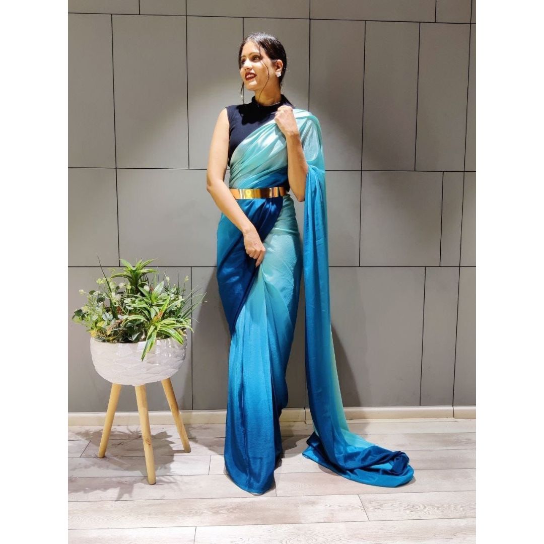 *ALIYA NEW BLUE SOFT SILK SAREE