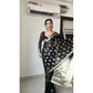 NEW BLACK AND SILVER SOFT SILK SAREE