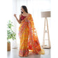 KASHMIRI WEAVING YELLOW COLOR THRADE WEAVING PURE ZARI WEAVING SAREE