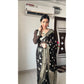 NEW BLACK AND SILVER SOFT SILK SAREE