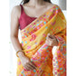 KASHMIRI WEAVING YELLOW COLOR THRADE WEAVING PURE ZARI WEAVING SAREE