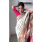 White Soft Lichi Silk With Jacqard Work All Over With Rich Work Pallu Designer Saree