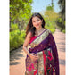 Purple Pure Kanchivram Paithani All Over Zari Weaving Silk Saree