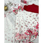 White And Pink Floral Printed Pure Organza Designer Kurti Set
