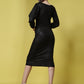 Black V-Neck Bodycon Dress