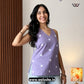 Lavender Heart Embroidery Work Halter Neck Sleeveless Short Kurti