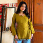 Olive Green Pure Cotton Side Corset Short Kurti