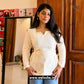 White Pure Cotton Side Corset Short Kurti