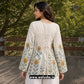 Ivory Bloom Floral Printed Corset Back Short Kurti