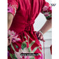 Maroon Lotus Bloom Printed Corset Back Short Kurti