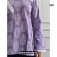 Lavender Hand Block Printed Pure Cotton Short Kurti