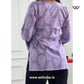 Lavender Hand Block Printed Pure Cotton Short Kurti
