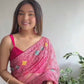 Pink Fancy Thread Work Designer Saree