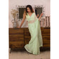 Light Green Fancy Tread Work Designer Saree