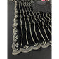 Matt Black Georgette Designer Saree