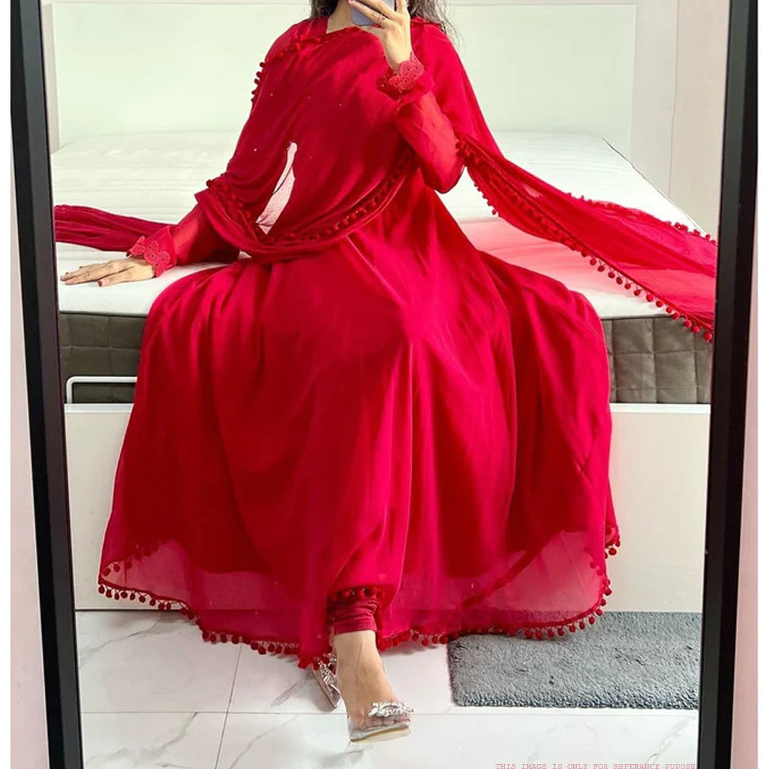 Anarkali Kurti Indian Women Dress Pink Floral Kurta Gown Designer Kurtis  Tunic Wear Flared Top Long